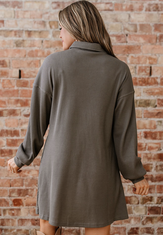 Taupe Waffle Dress