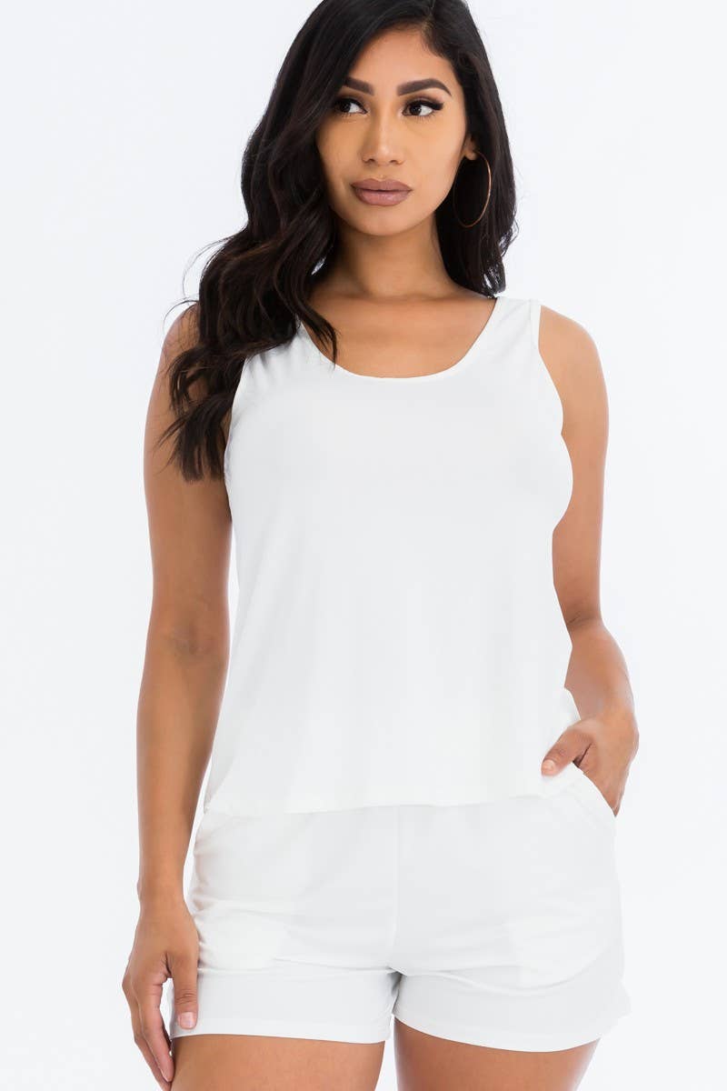 Comfy Tank Top And Shorts Set