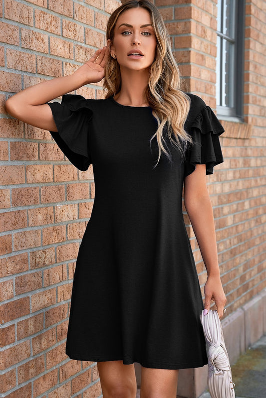 Black Short Sleeve Dress