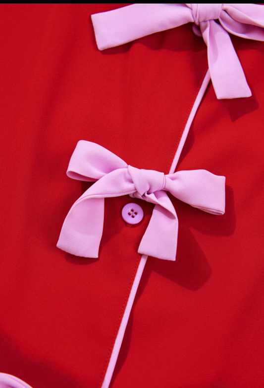 Red Bow PJ Set