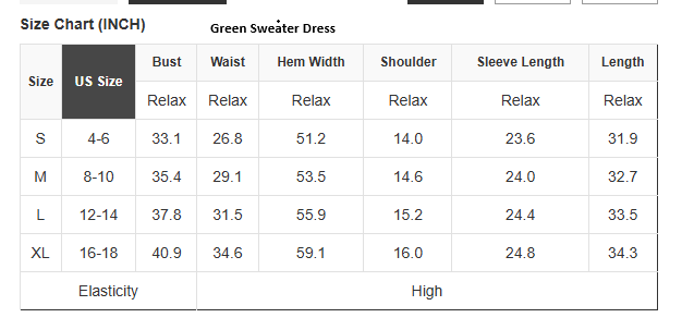 Green Empire Sweater Dress