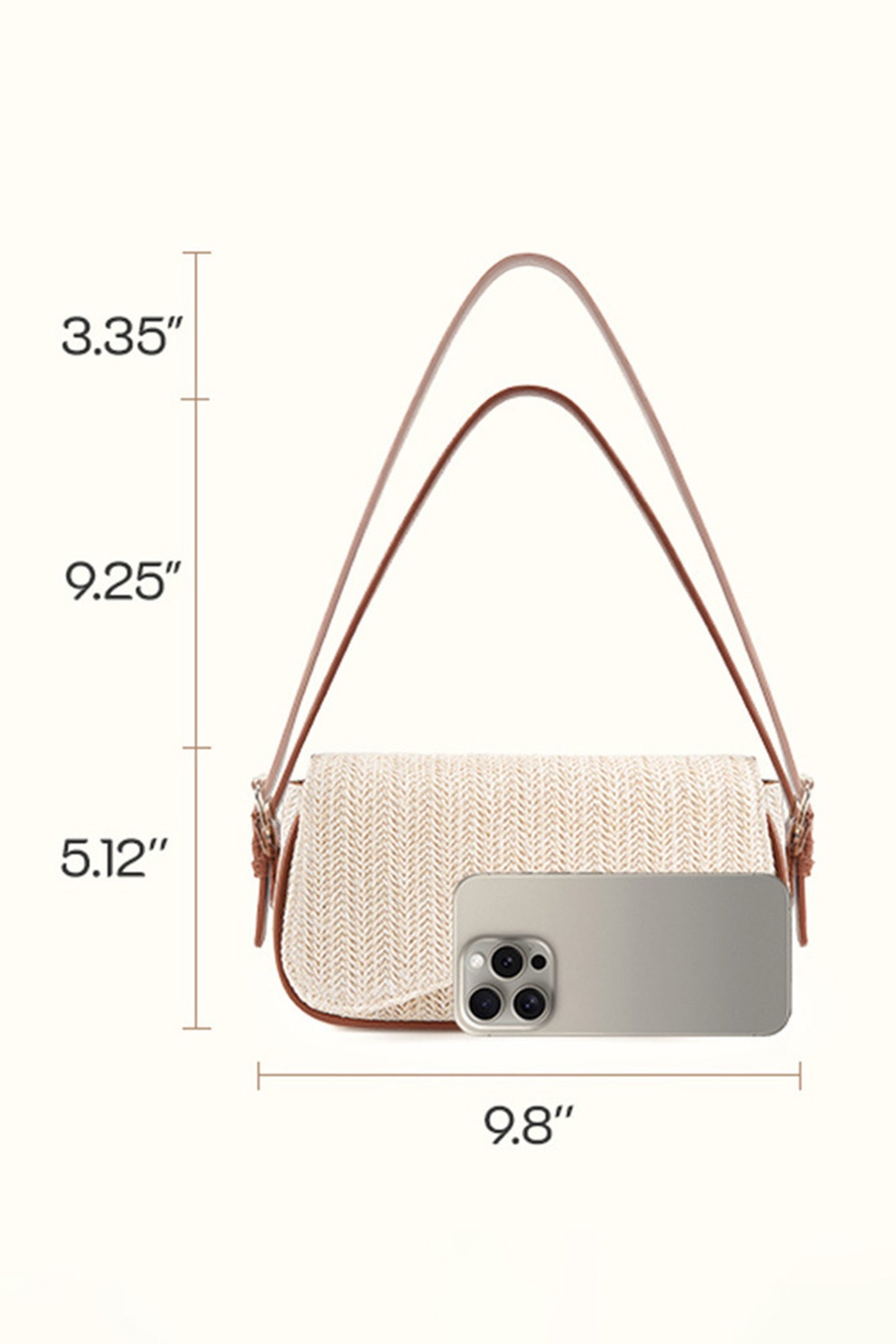White Raffia Woven Bag