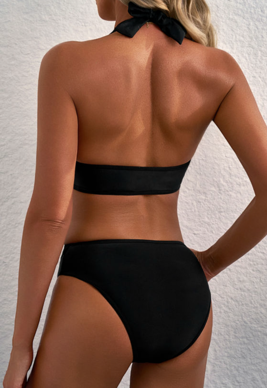 Black Sheet Mesh Swimsuit