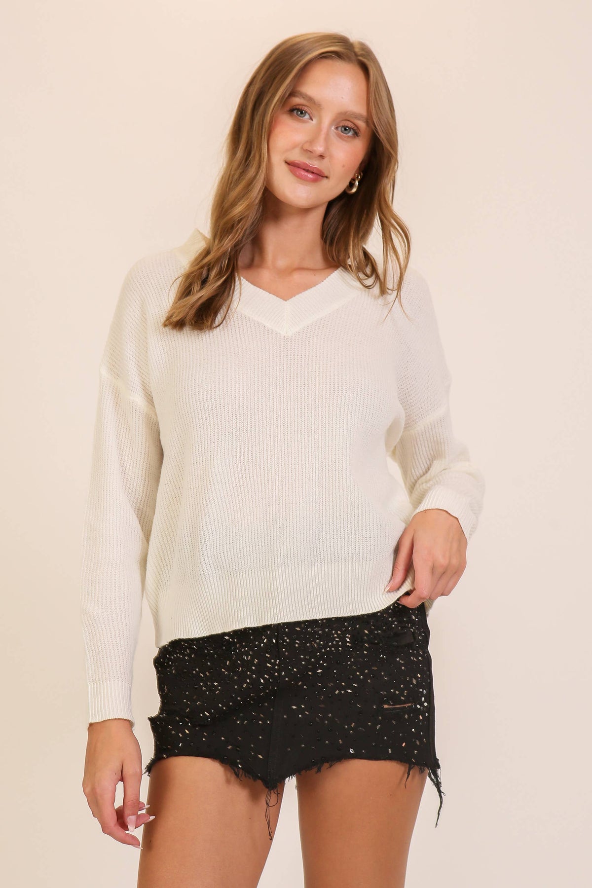 Everyday Vibe V-Neck Sweater