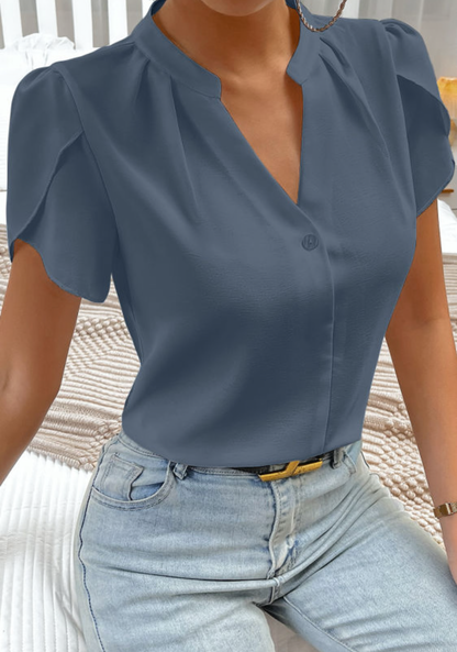 Silky petal blouse