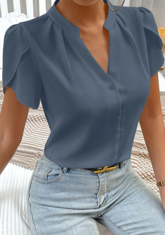 Silky petal blouse