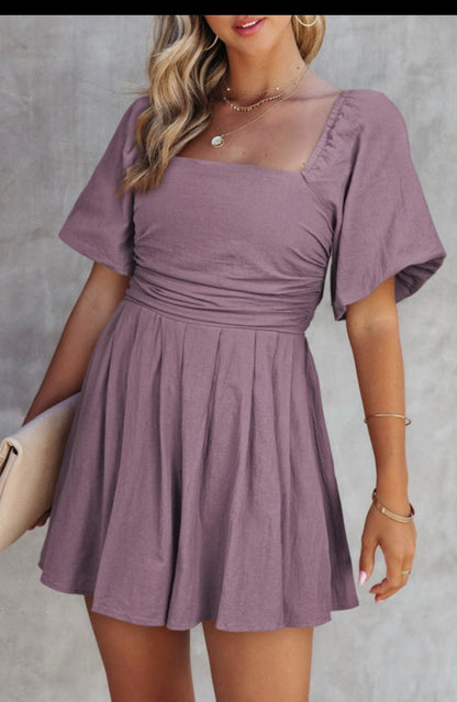 Square Neck Romper