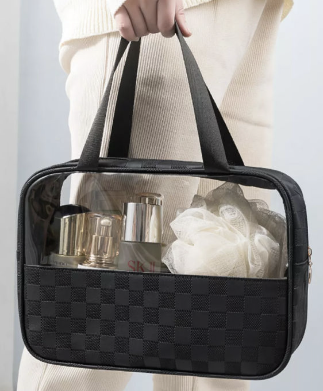 Black Checkered Bag
