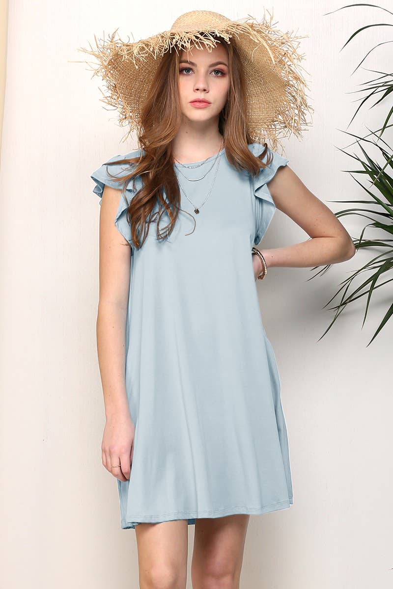 Ruffled Dress With Pockets