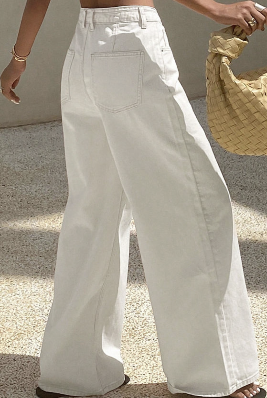 White loose  fit jeans