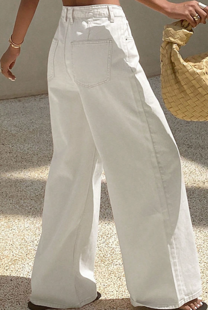 White loose  fit jeans