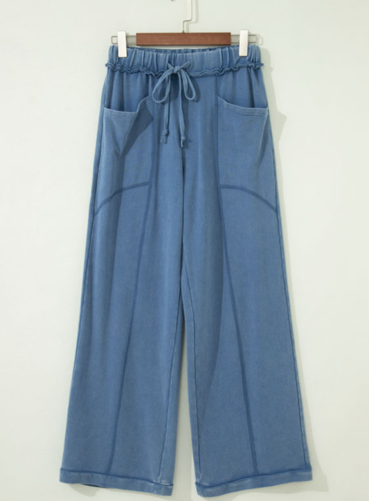Blue Wide Leg Pants