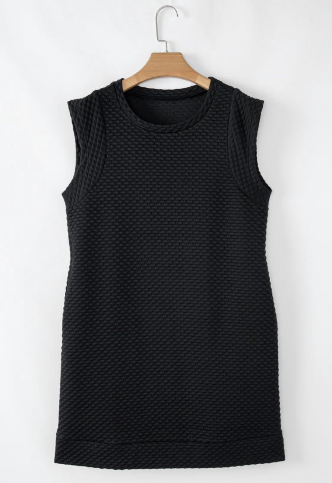 Black Textured Mini Dress