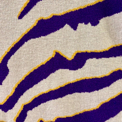 LSU Purple Gold Tiger Print Knit Vest Top 
