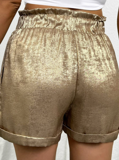 Gold Metallic Shorts (Preorder)
