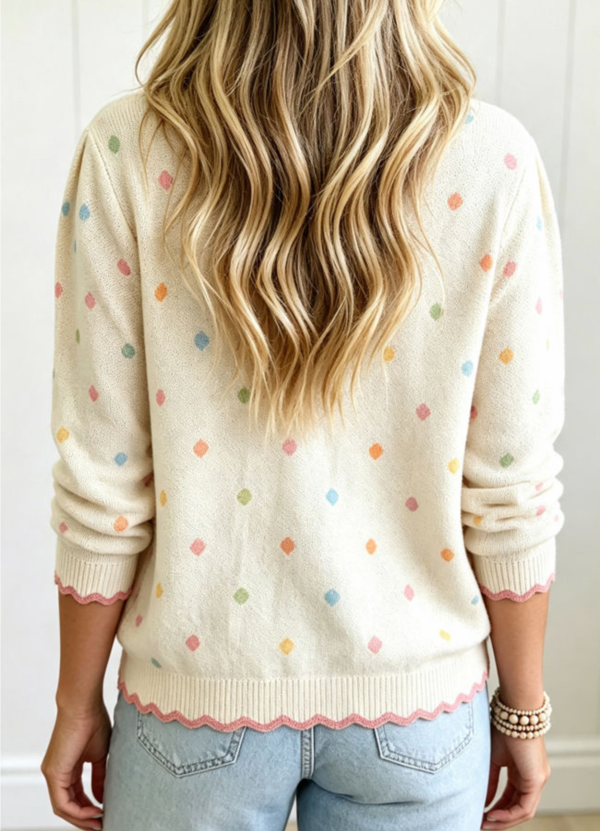 Polka Shift Sweater