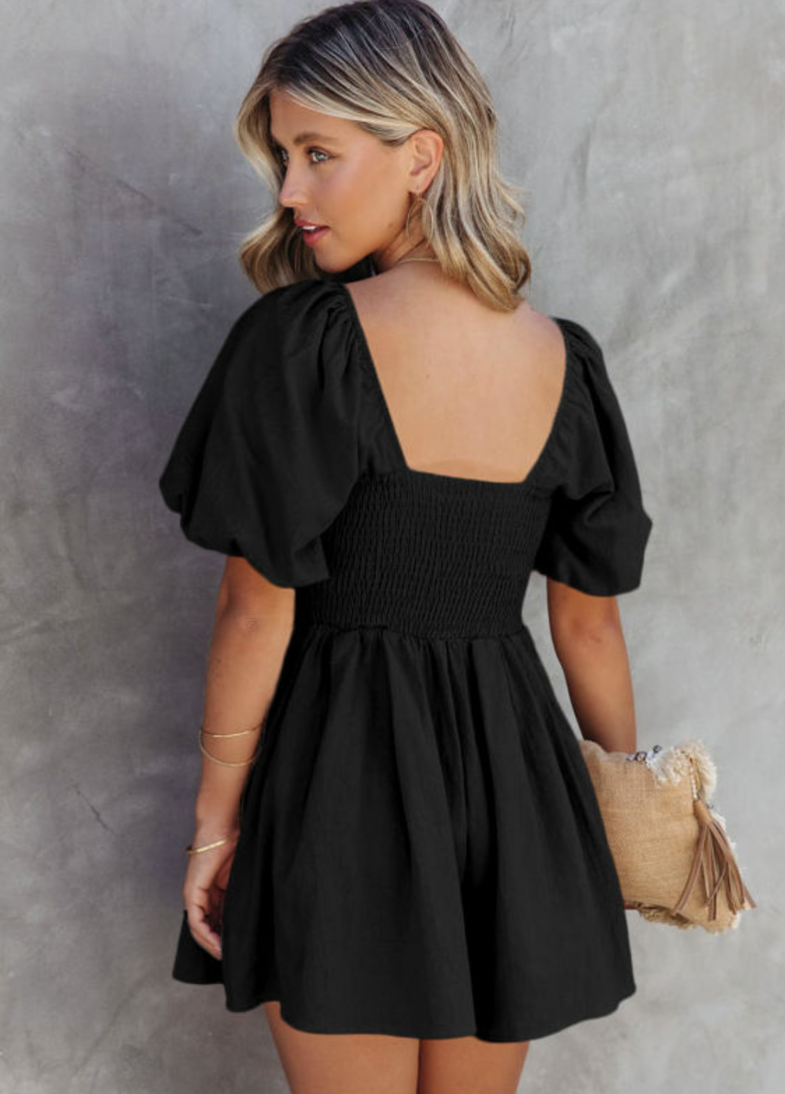 Square Neck Romper