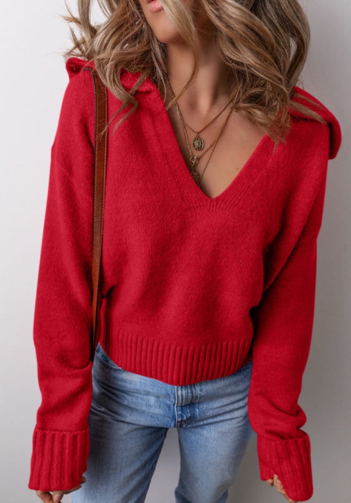 Red Collared Sweater