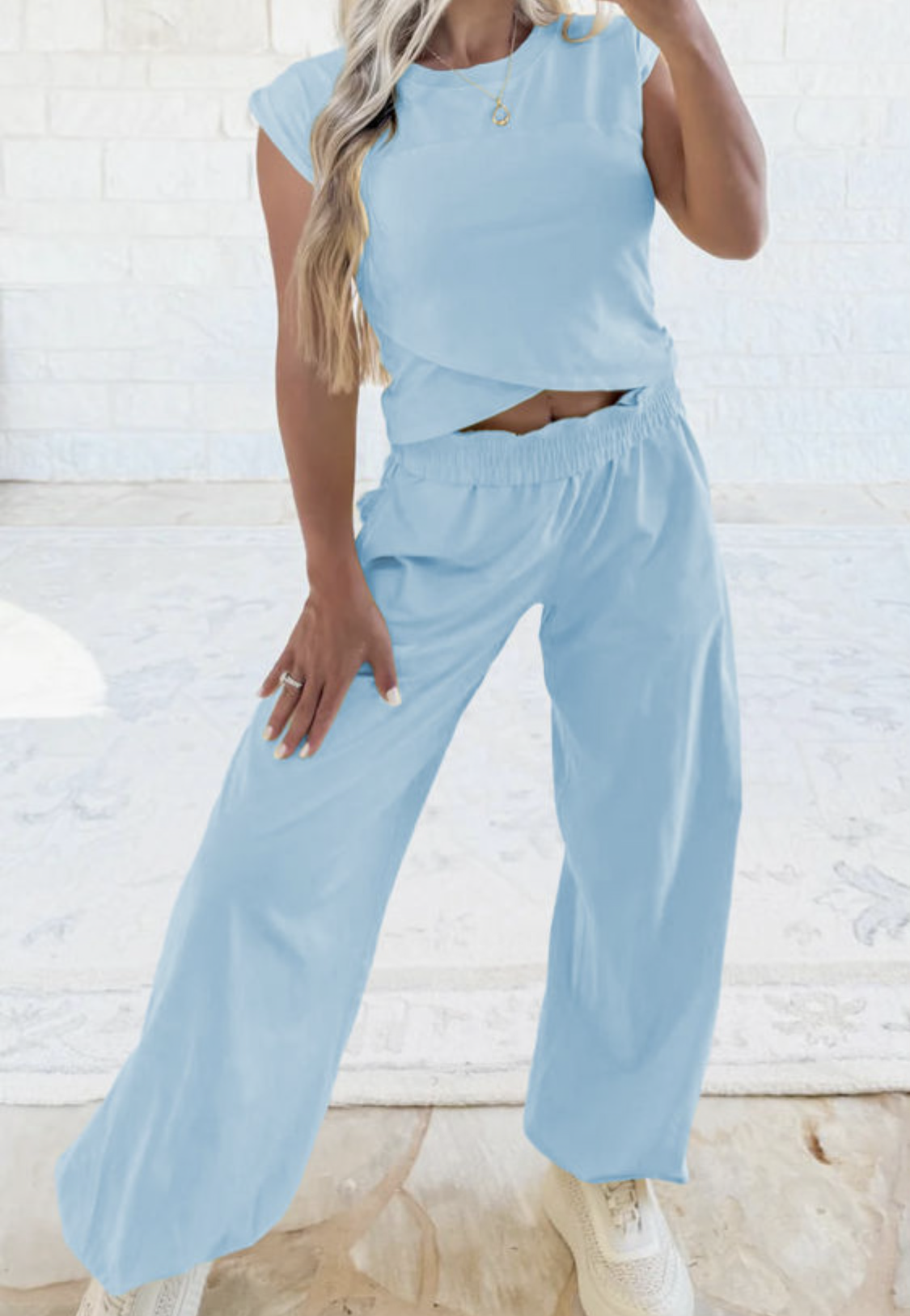 Athletic Top & Jogger Pants Set