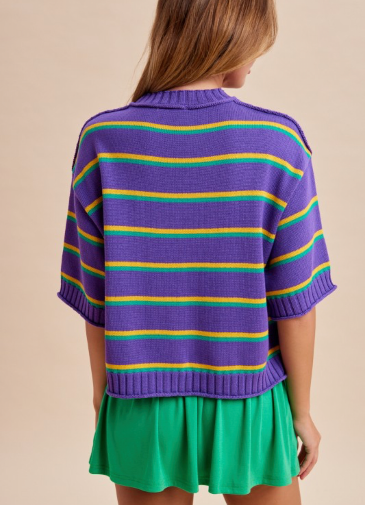 MG Multi Stripe S/S Knit Sweater