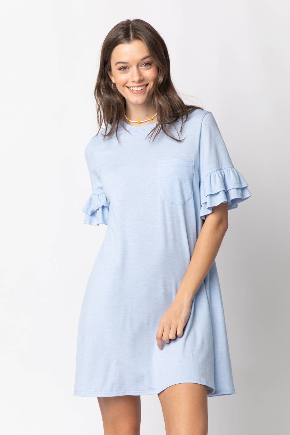 French Terry Pocket Tee Shirt Dress