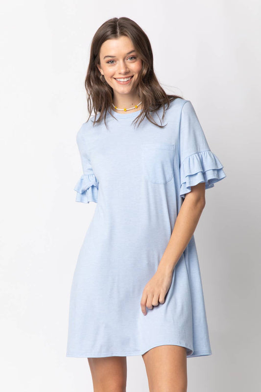 French Terry Pocket Tee Shirt Dress