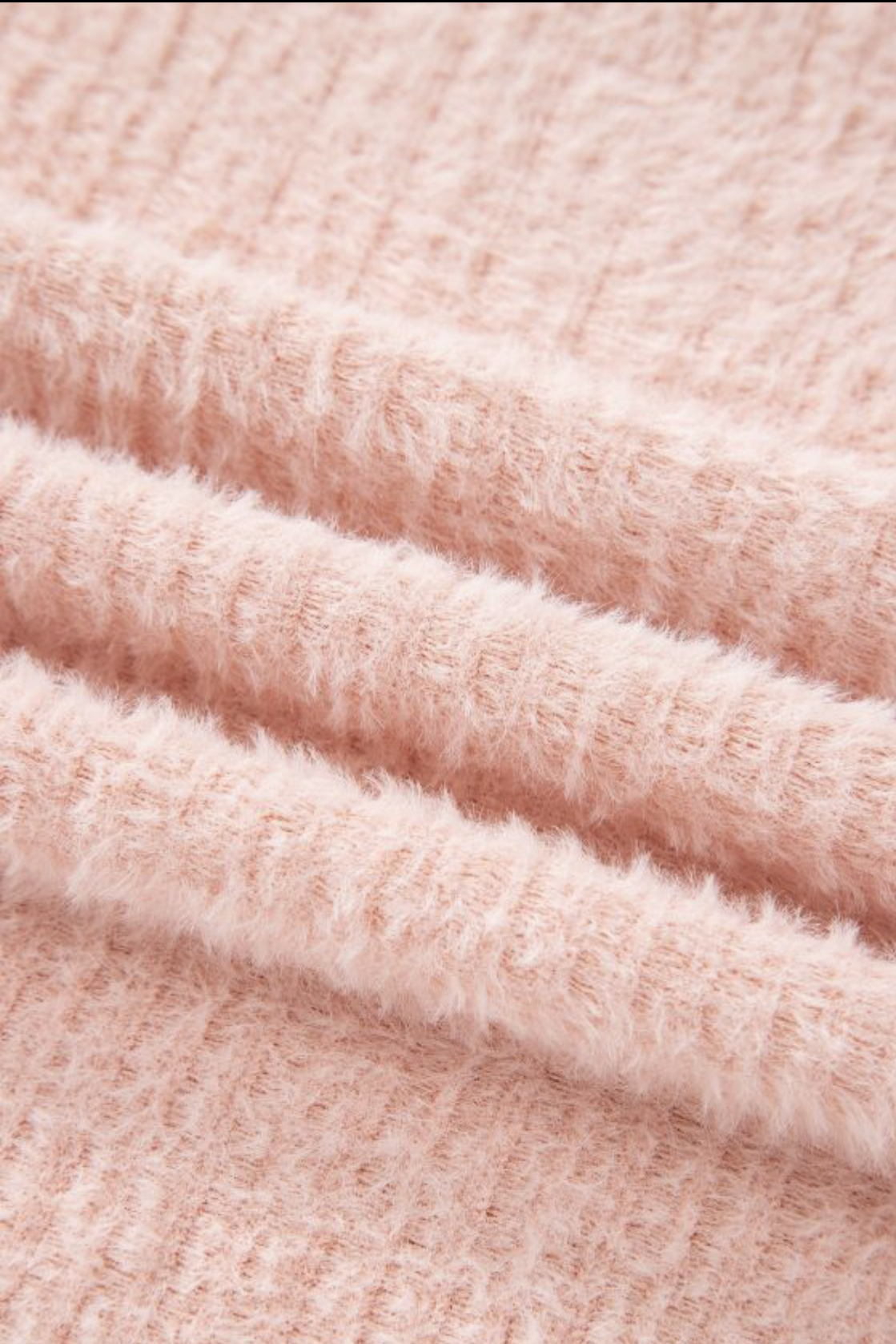 Light Pink Fuzzy Long Sleeve