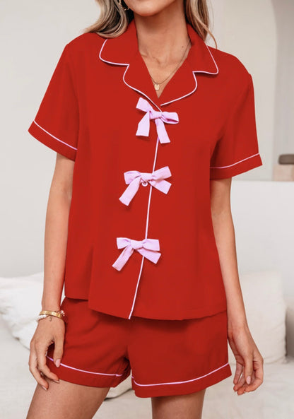 Red Bow PJ Set (Preorder)