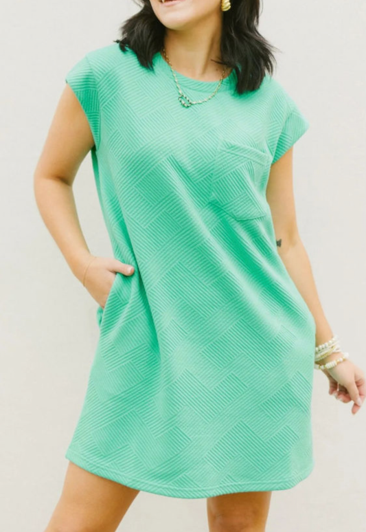 Mint Green Textured Dress