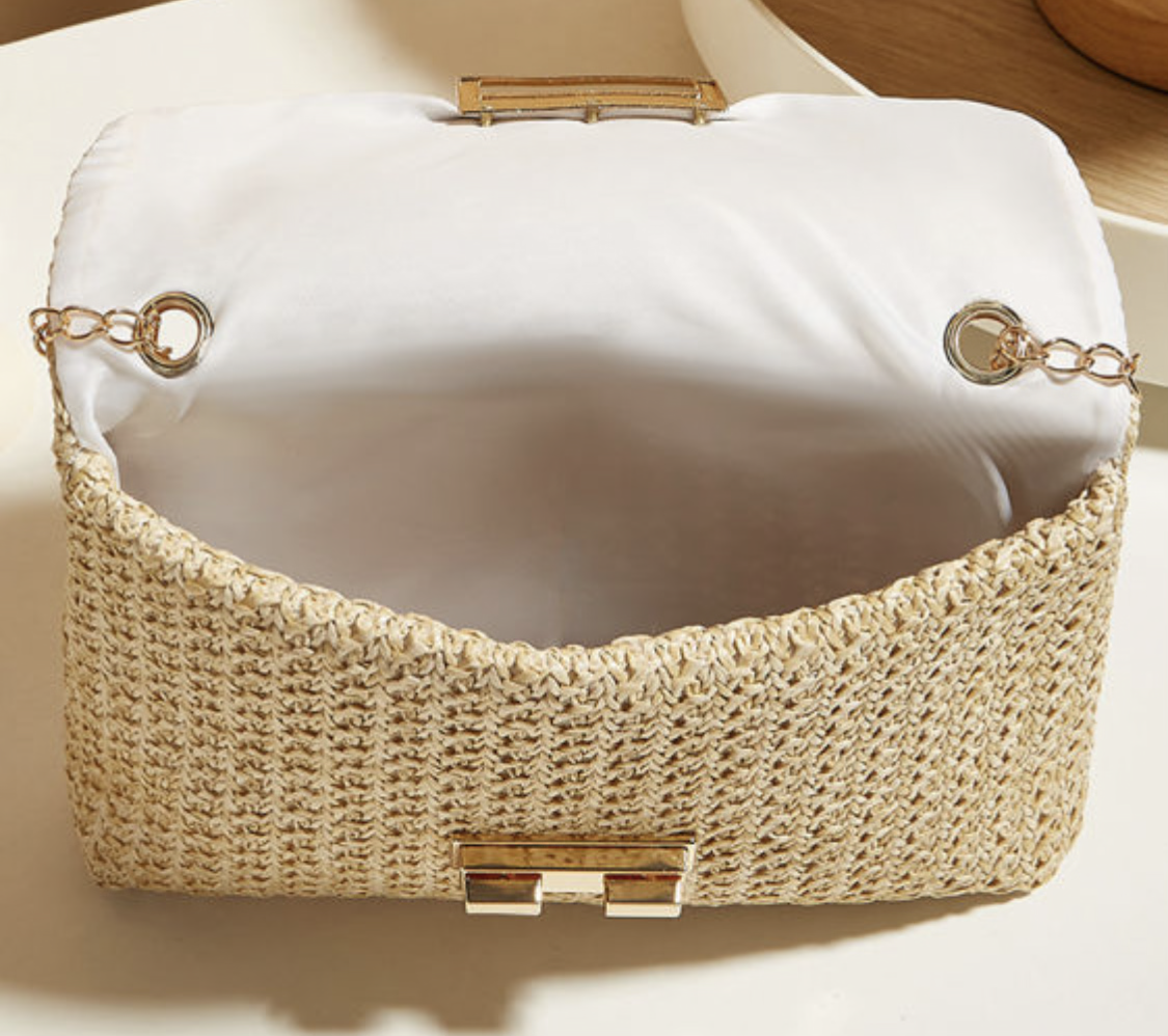 Camel Woven Strap Purse