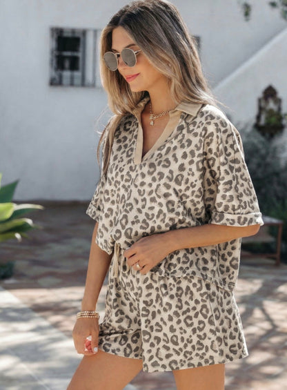 Leopard Short Set