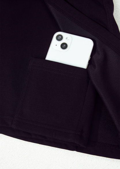 Black Split Skort
