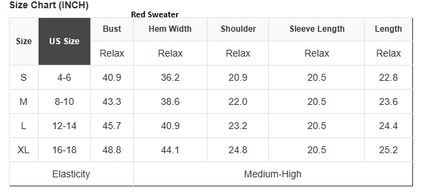 Red Loose Sweater