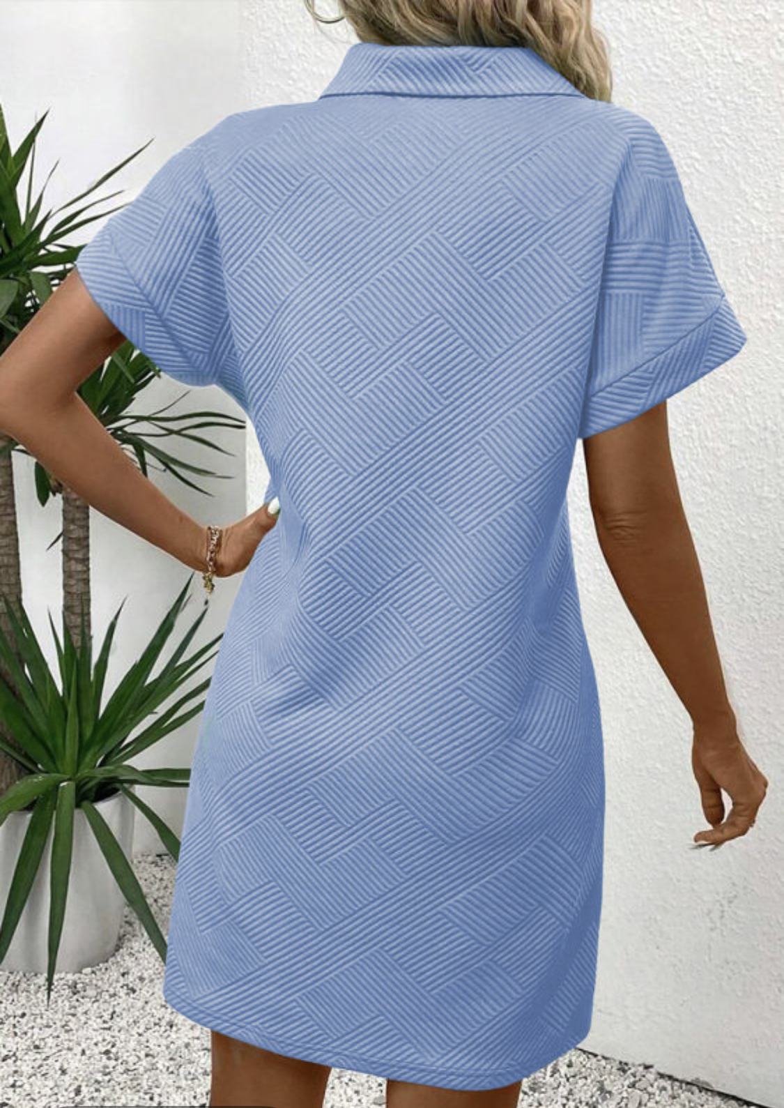 Short Sleeve A line Mini Dress