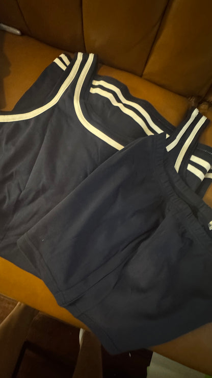 Navy Mini Dress w/Shorts