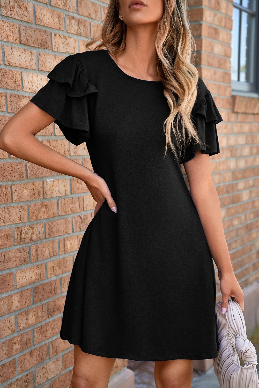 Black Short Sleeve Dress