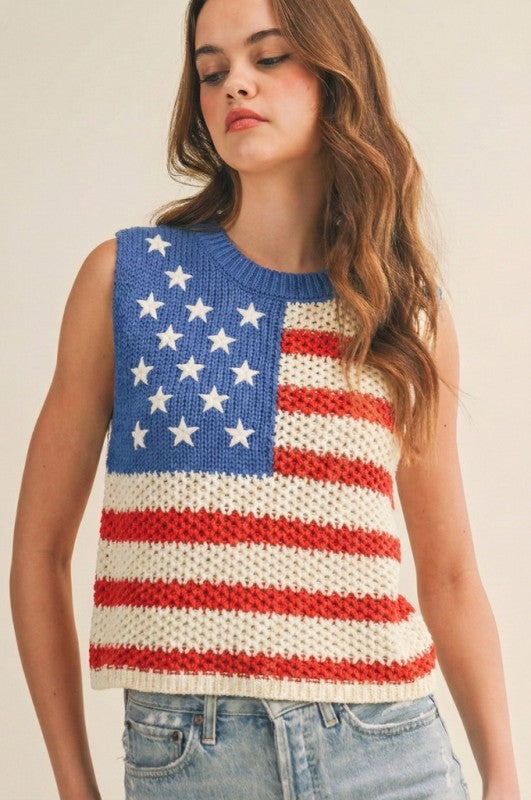 Waffle Flag Top