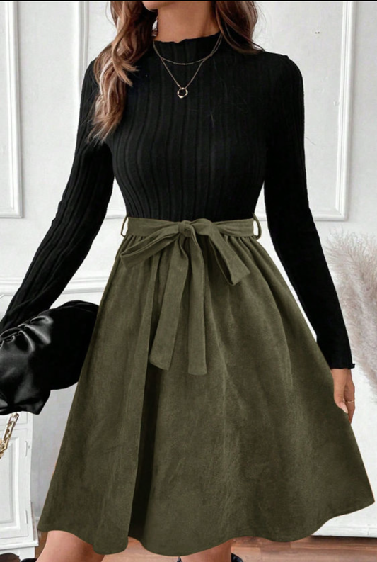 Black and Olive Dress