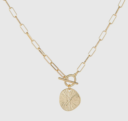 The Royal Standard - Ascension Cross Necklace   Gold   14"