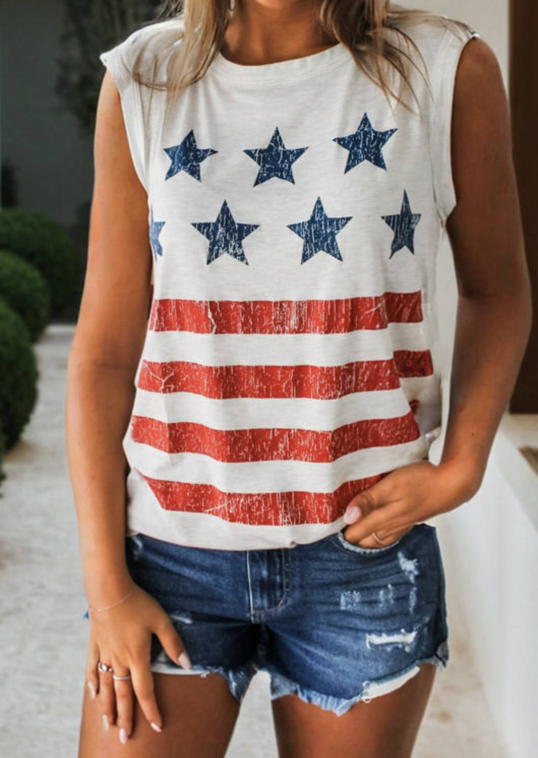 Vintage Stars and Stripes Tank Top
