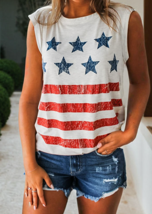 Vintage Stars and Stripes Tank Top
