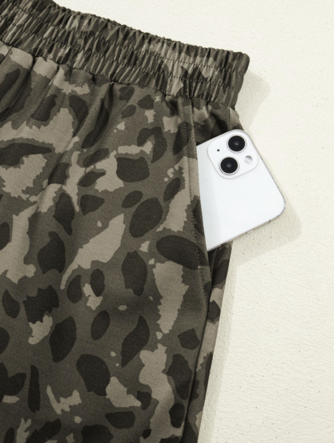 Leopard/Camo Print Short Set