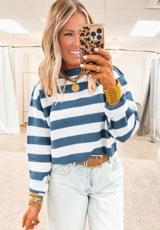 Blue Stripe Sweater