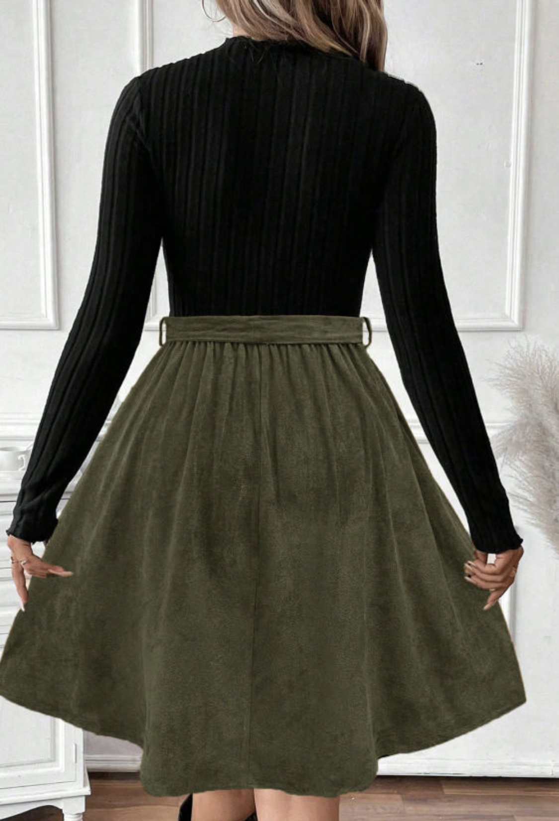Black and Olive Dress