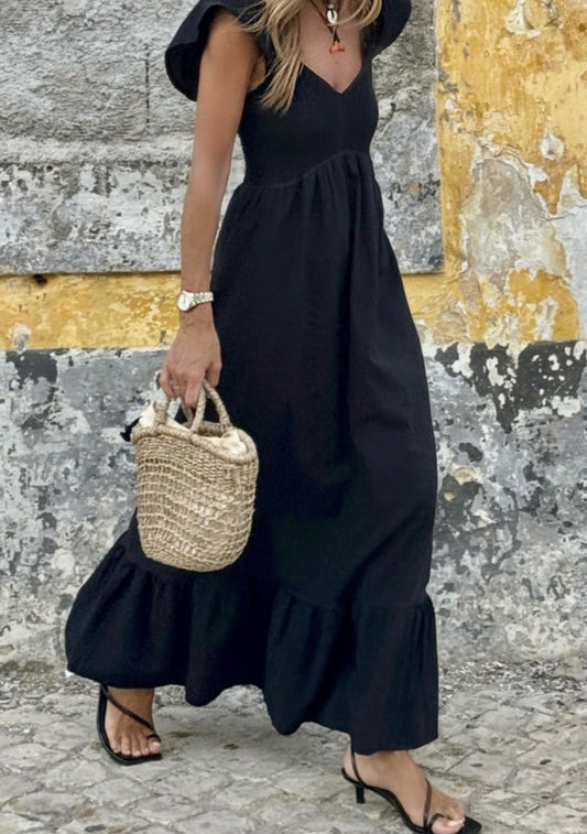 Black Flutter Dress