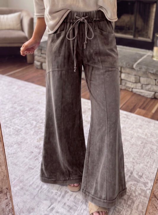 Coffee Drawstring Pants
