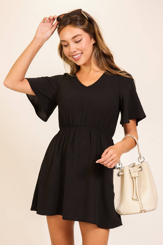 Airflow Flutter Sleeve Boho Mini Dress
