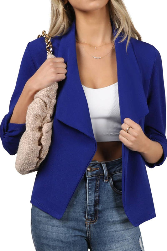 Casual Work Open Front Blazer