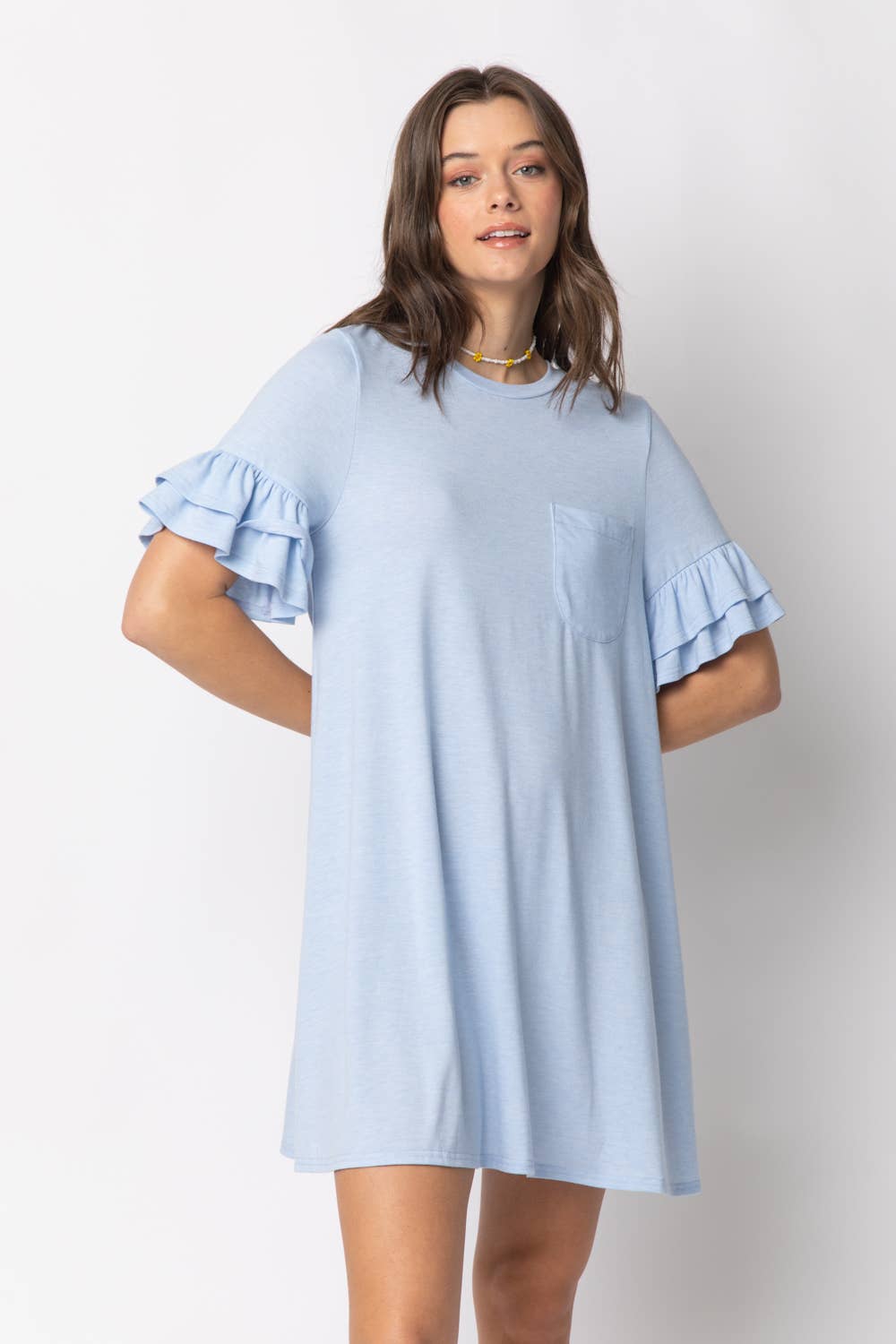 French Terry Pocket Tee Shirt Dress