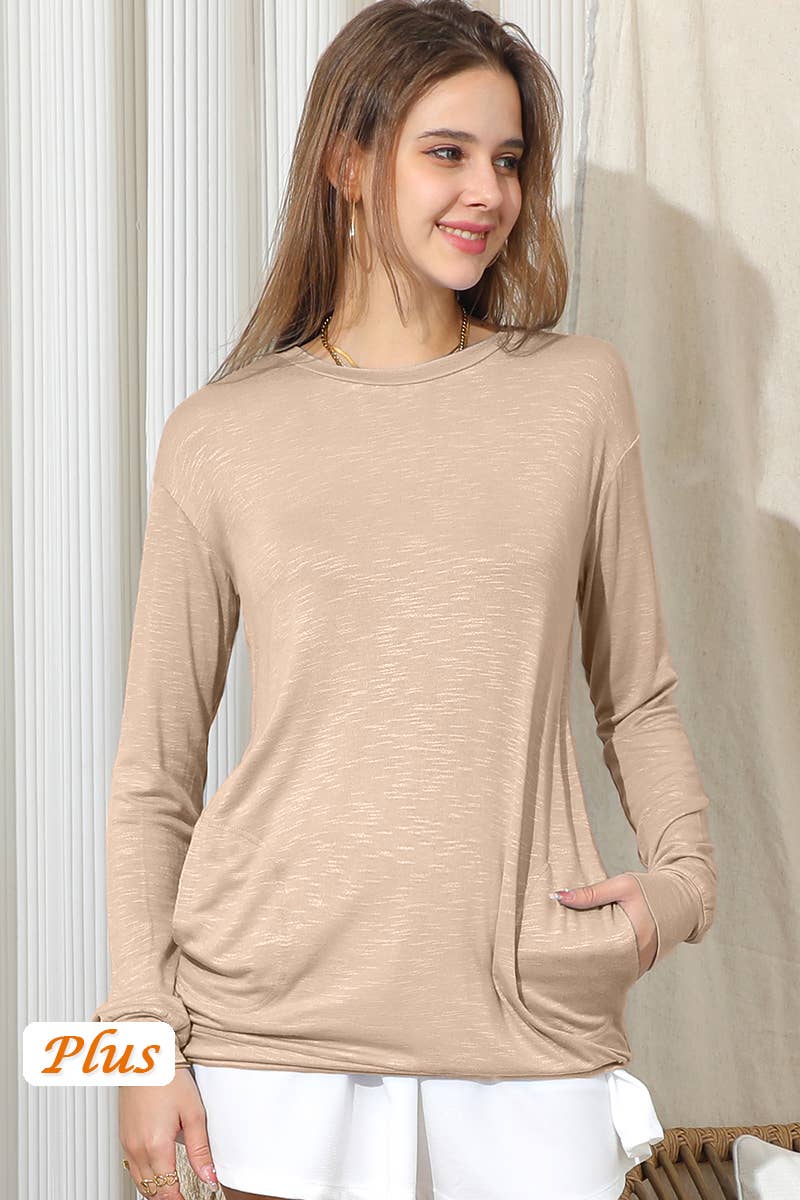 Round Neck Long Sleeved Top